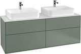 Villeroy & Boch Finion Waschtischunterschrank 1600 mm Anthracite Matt – 4 Auszüge, Tip-On, für 2 Waschbecken