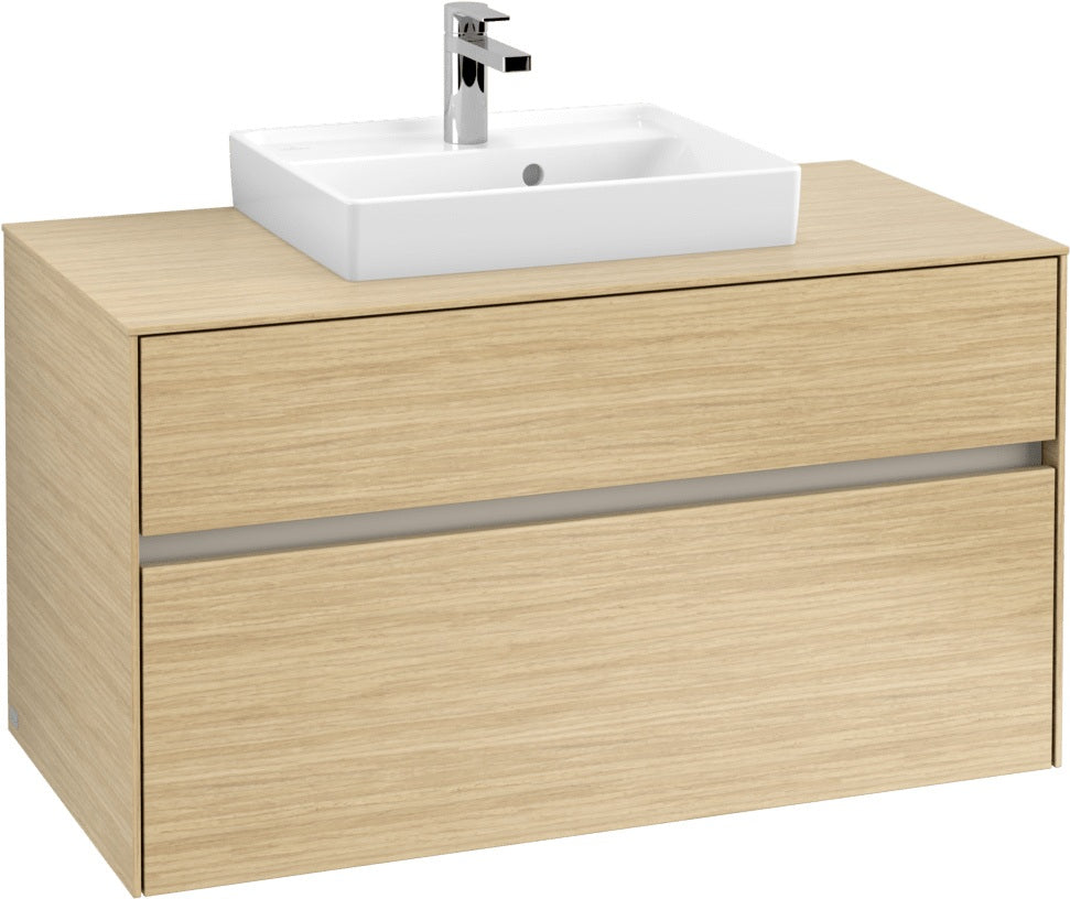Villeroy & Boch Waschtischunterschrank Collaro C016 Nordic Oak 1000 mm mit LED-Beleuchtung