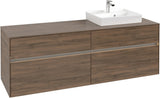 Villeroy & Boch Collaro Waschtischunterschrank 1600 mm Arizona Oak mit Beleuchtung und 4 Auszügen
