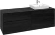 Villeroy & Boch Waschbeckenunterschrank Collaro C079 B0 1600 mm Black Oak mit LED-Beleuchtung