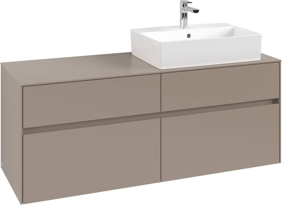 Villeroy & Boch Waschtischunterschrank Collaro C133 1400 mm Taupe mit SoftClosing