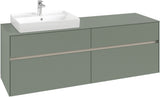 Villeroy & Boch Waschtischunterschrank Collaro C022 B0 1600 mm White Oak mit LED-Beleuchtung