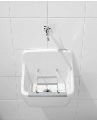Villeroy & Boch O.novo Ausgussbecken 691201 – Rechteckig, Weiß Alpin, 450 x 350 x 400 mm, mit Randschoner