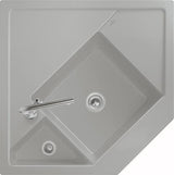 Villeroy & Boch Monumentum Eckmodul Graphit Ceramicplus – Keramikspüle 896 x 896 mm