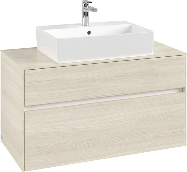 Villeroy & Boch Waschtischunterschrank Collaro C12500 1000 mm White Oak – 2 Auszüge, SoftClosing