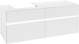 Villeroy & Boch Waschtischunterschrank Collaro C074 B0 1400 mm White Matt mit Beleuchtung