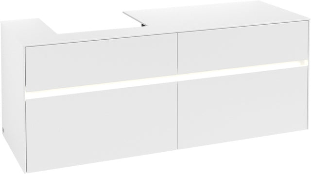 Villeroy & Boch Waschtischunterschrank Collaro C074 B0 1400 mm White Matt mit Beleuchtung