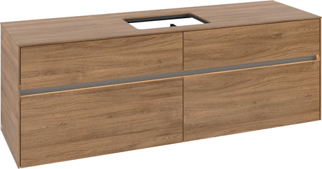 Villeroy & Boch Waschtischunterschrank Collaro C120 B0 1600 mm Kansas Oak mit Beleuchtung