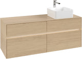 Villeroy & Boch Waschtischunterschrank Collaro C047 B0 1400 mm Nordic Oak mit Beleuchtung