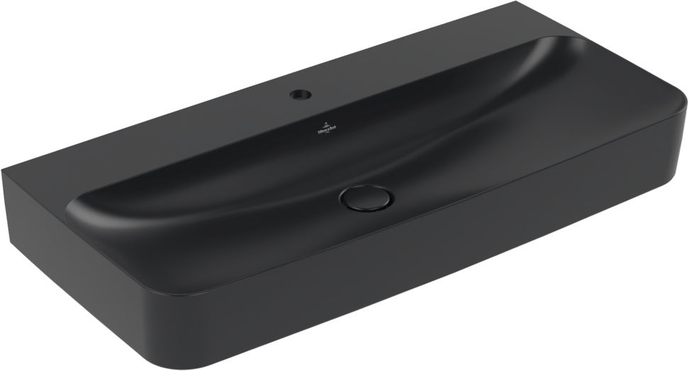 Villeroy & Boch Finion Wandwaschbecken 1000 mm Pure Black CeramicPlus TitanCeram