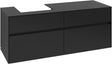 Villeroy & Boch Waschtischunterschrank Collaro C074 B0 1400 mm Volcano Black mit LED-Beleuchtung