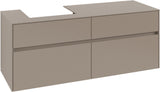 Villeroy & Boch Waschbeckenunterschrank Collaro C074 B0 1400 mm Taupe mit Beleuchtung und SoftClosing