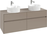 Villeroy & Boch Waschtischunterschrank Collaro C048 B0 1400 mm Taupe mit Beleuchtung und SoftClosing