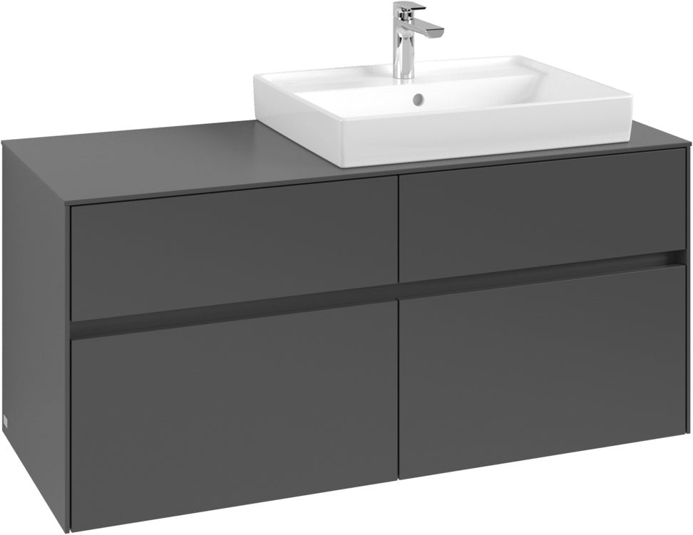 Villeroy & Boch Waschtischunterschrank Collaro C083 B0, 1200 mm, White Oak, mit Beleuchtung und SoftClosing