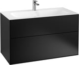 Villeroy & Boch Finion Waschbeckenunterschrank 996 mm Glossy White Lacquer mit LED-Beleuchtung