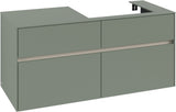 Villeroy & Boch Waschtischunterschrank Collaro C083 B0, 1200 mm, White Oak, mit Beleuchtung und SoftClosing