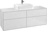 Villeroy & Boch Finion Waschtischunterschrank 1600 mm Anthrazit Matt mit Beleuchtung