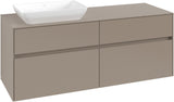 Villeroy & Boch Waschtischunterschrank Collaro C11700 1400 mm Taupe mit 4 Auszügen und SoftClosing