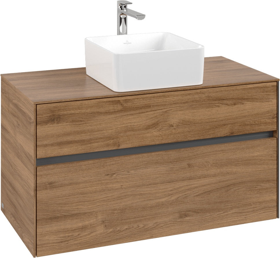 Villeroy & Boch Waschtischunterschrank Collaro C03800 1000 mm Kansas Oak mit SoftClosing
