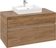 Villeroy & Boch Waschbeckenunterschrank Collaro C016 B0 1000 mm Kansas Oak mit Beleuchtung