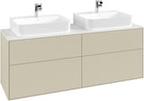 Villeroy & Boch Finion Waschtischunterschrank 1600 mm Anthracite Matt – 4 Auszüge, Tip-On, für 2 Waschbecken