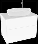Villeroy & Boch Waschtischunterschrank Finion G8720 mit Beleuchtung und SoftClosing in Glossy White Lacquer
