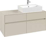 Villeroy & Boch Waschbeckenunterschrank Collaro C130 B0 1200 mm Cashmere Grey mit Beleuchtung und SoftClosing