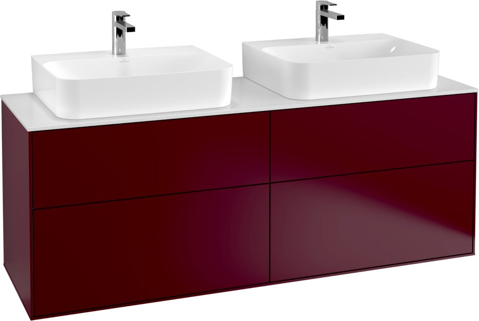 Villeroy & Boch Finion Waschbeckenunterschrank 1600 mm Anthrazit Matt mit LED-Beleuchtung und SoftClosing