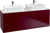 Villeroy & Boch Finion Waschbeckenunterschrank 1600 mm Anthrazit Matt mit LED-Beleuchtung und SoftClosing