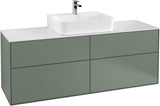 Villeroy & Boch Finion Waschtischunterschrank 1600 mm Anthrazit Matt mit Beleuchtung