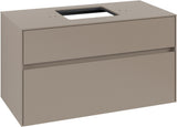 Villeroy & Boch Waschbeckenunterschrank Collaro C12500 1000 mm Taupe – Eckig, 2 Auszüge, SoftClosing