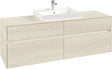 Villeroy & Boch Waschtischunterschrank Collaro C025 B0 1600 mm White Oak mit Beleuchtung