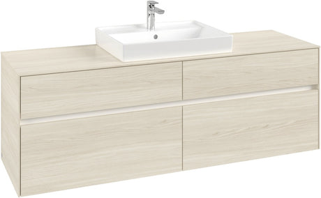 Villeroy & Boch Waschtischunterschrank Collaro C025 B0 1600 mm White Oak mit Beleuchtung
