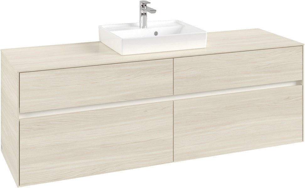 Villeroy & Boch Waschtischunterschrank Collaro C077 B0 1600 mm White Oak mit Beleuchtung und SoftClosing