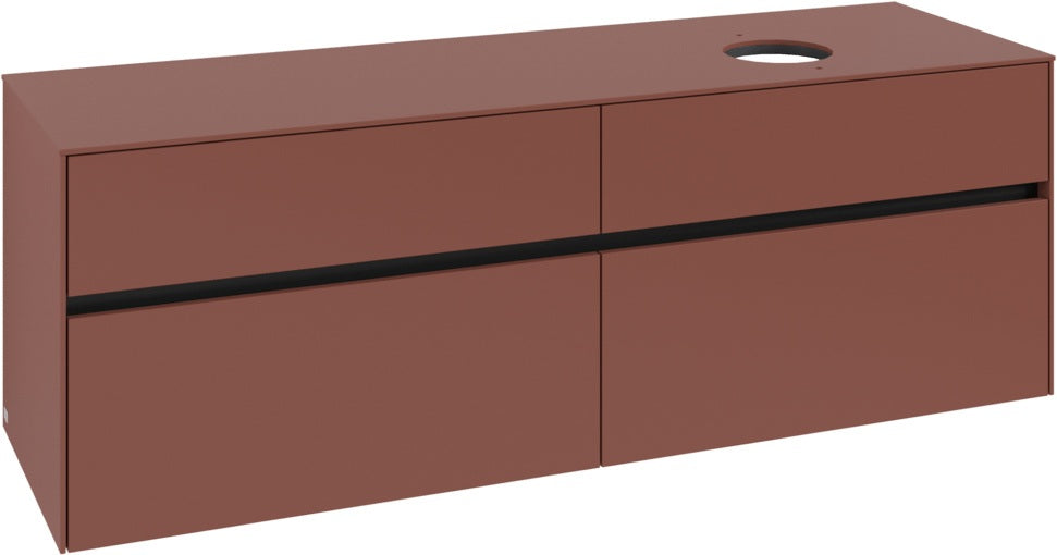 Villeroy & Boch Waschtischunterschrank Collaro C051 B0 1600 mm White Oak mit Beleuchtung und SoftClosing