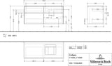 Villeroy & Boch Waschbeckenunterschrank Collaro C130 B0 1200 mm Cashmere Grey mit Beleuchtung und SoftClosing