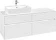 Villeroy & Boch Waschtischunterschrank Collaro C132 B0 1400 mm Glossy White mit Beleuchtung
