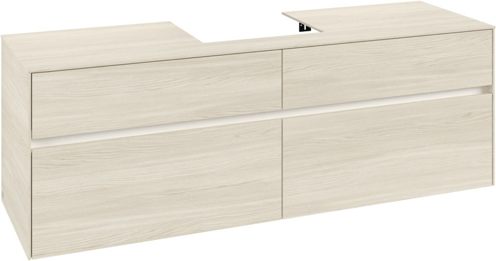 Villeroy & Boch Waschtischunterschrank Collaro C077 B0 1600 mm White Oak mit Beleuchtung und SoftClosing