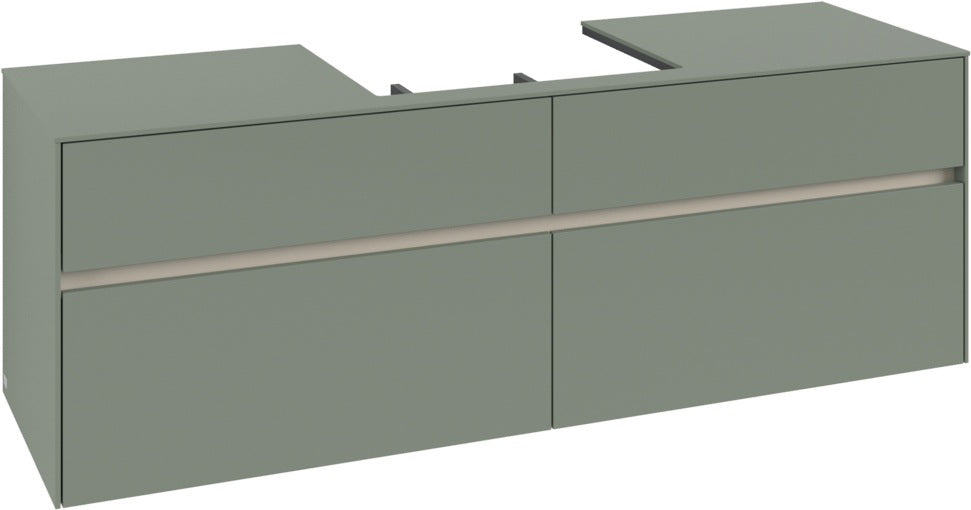 Villeroy & Boch Waschtischunterschrank Collaro C025 B0 1600 mm White Oak mit Beleuchtung