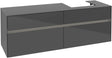Villeroy & Boch Waschtischunterschrank Collaro C079 B0 1600 mm Glossy Grey mit Beleuchtung und SoftClosing