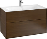 Villeroy & Boch Finion Waschbeckenunterschrank 996 mm Glossy White Lacquer mit LED-Beleuchtung