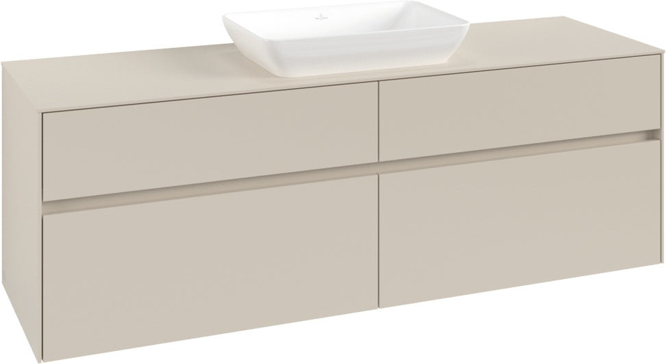 Villeroy & Boch Waschbeckenunterschrank Collaro C12000 1600 mm Cashmere Grey mit SoftClosing