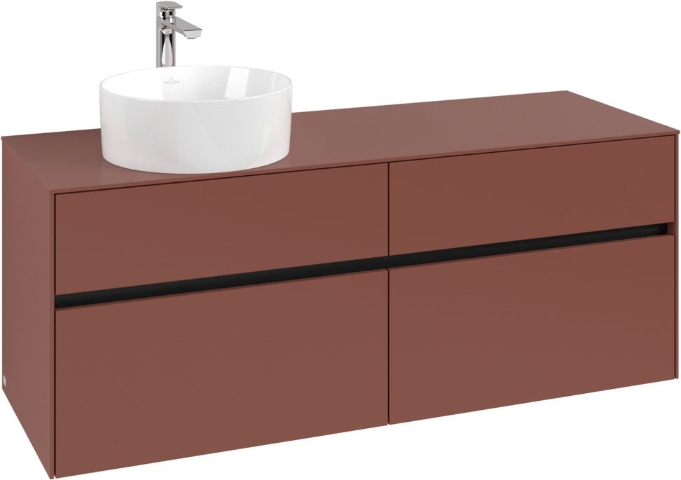 Villeroy & Boch Waschbeckenunterschrank Collaro C046 B0 1400 mm White Oak mit Beleuchtung