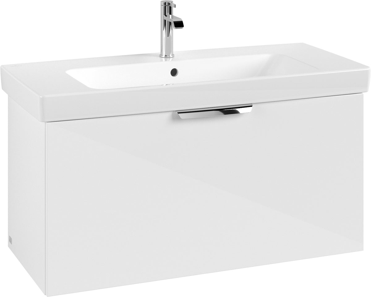 Villeroy & Boch Möbelset LineUp 1000 mm mit Spiegelschrank Arizona Oak – Komplettbad