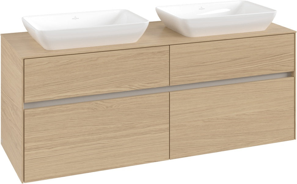 Villeroy & Boch Waschtischunterschrank Collaro C119 Nordic Oak 1400 mm mit 4 Auszügen und SoftClosing