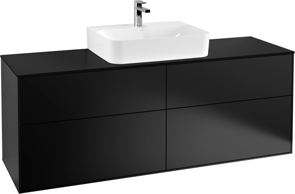 Villeroy & Boch Finion Waschtischunterschrank 1600 mm Anthrazit Matt mit Beleuchtung