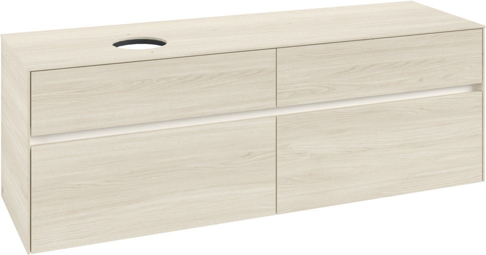Villeroy & Boch Waschtischunterschrank Collaro C050 B0 1600 mm White Oak mit Beleuchtung