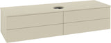 Villeroy & Boch Waschbeckenunterschrank Antao L25010 1600 mm Silk Grey Matt mit 4 Auszügen und LED-Beleuchtung