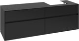 Villeroy & Boch Waschtischunterschrank Collaro C079 B0 1600 mm Volcano Black mit Beleuchtung