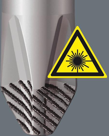 WERA Schraubendreher 355 PZ PZD 0 mit 2K-Kraftform-Griff und Rundklinge, 60 mm